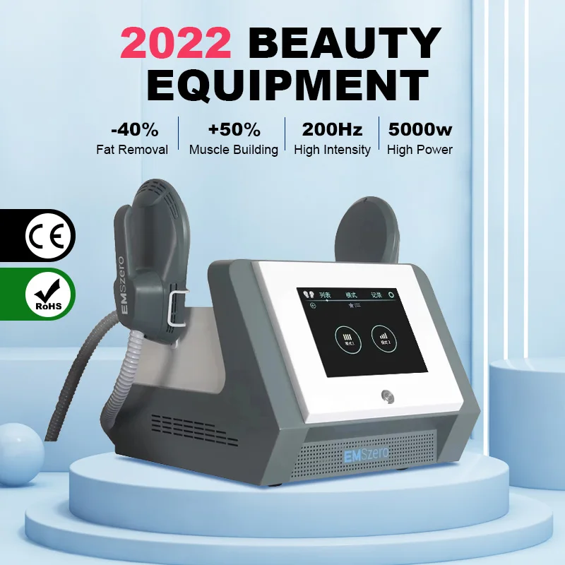 2022 emsslim RF 5000W  emszero  body fat burner portable electromagnet ems muscle stimulator contouring machine with  13Tesla