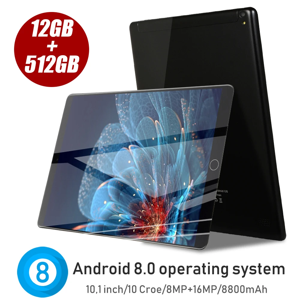 

Notebook Pad Mini Tablet Android Dual SIM Laptop 5G 4G LTE WPS Office 12GB 512GB 8800mAh Global Version Google Play Computer