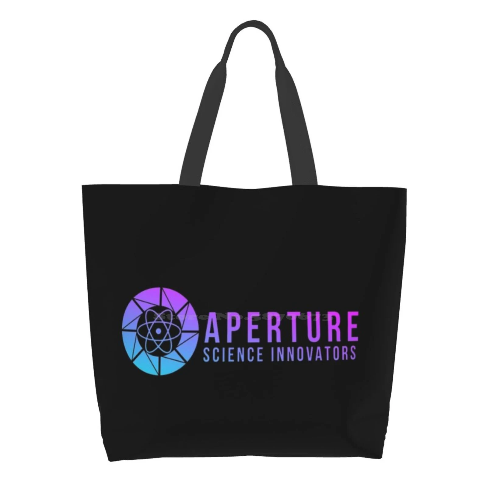 

Aperture La Tories Logo Women Shopping Bag Girl Tote Large Size Portal Aperture Science Portal 2 Aperture La Tories Valve