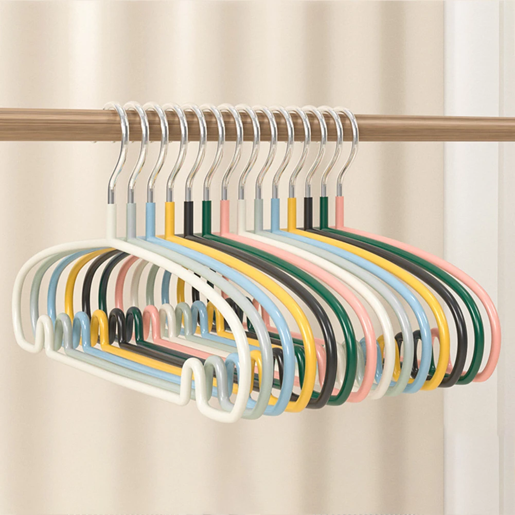 

10pcs Nordic Clothes Hanger For Pants Suit Ties Dry & Wet Practical Apartment Balcony Bedroom Closet Organizer Household Item