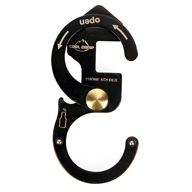 

COOLCAMP Hybrid Gear Clip Carabiner Rotating Hook Clip Non-Locking Strong Clips For Camping Fishing Hiking Backpack Outdoors