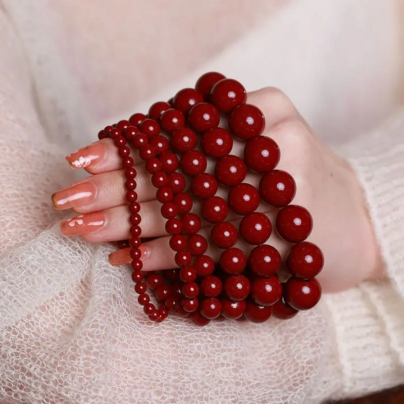 

SNQP [Natural Mineral] Purple Gold Sand Bracelet Male Emperor Red Female Birthyear Safe And Auspicious Suhuan