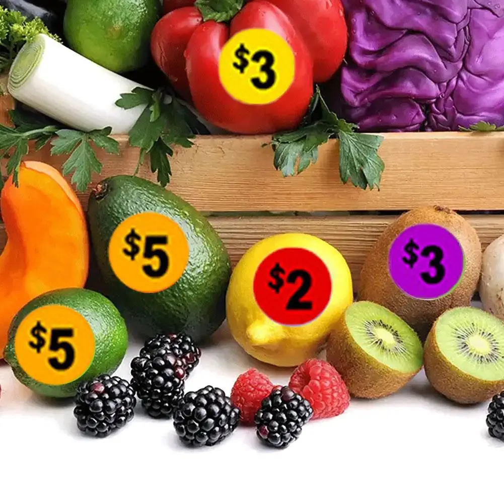 30 шт. красочные наклейки для торговых центров круглые цифровые доллары