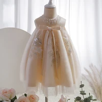 newborn baby girls lace wedding princess dress embroidery party christening dresses for baby baptism birthday dress 1 8y