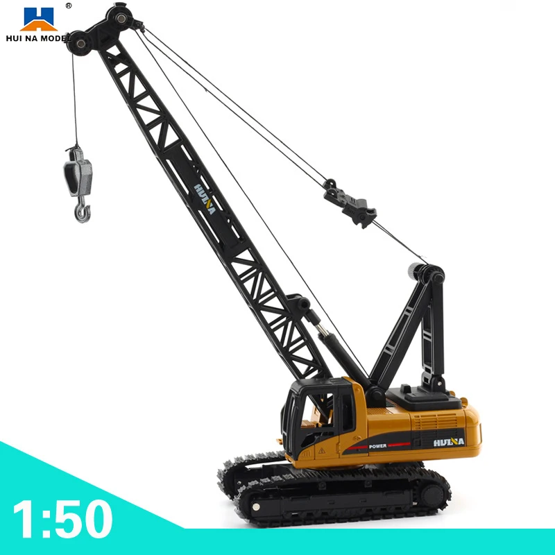 

HUINA 1720 1:50 Simulation Alloy Tower Crane Car Model Home Decor Kids Boys Birthday Gifts Toys Truck Model Engineering Vehicle