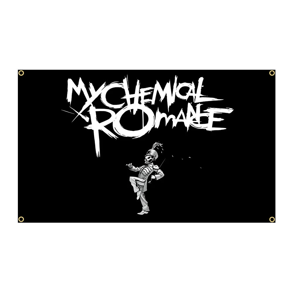 

90x150cm My Chemical Romance Skull Flag Polyester Printed Heavy Rock Banner Home or Outdoor For Decoration