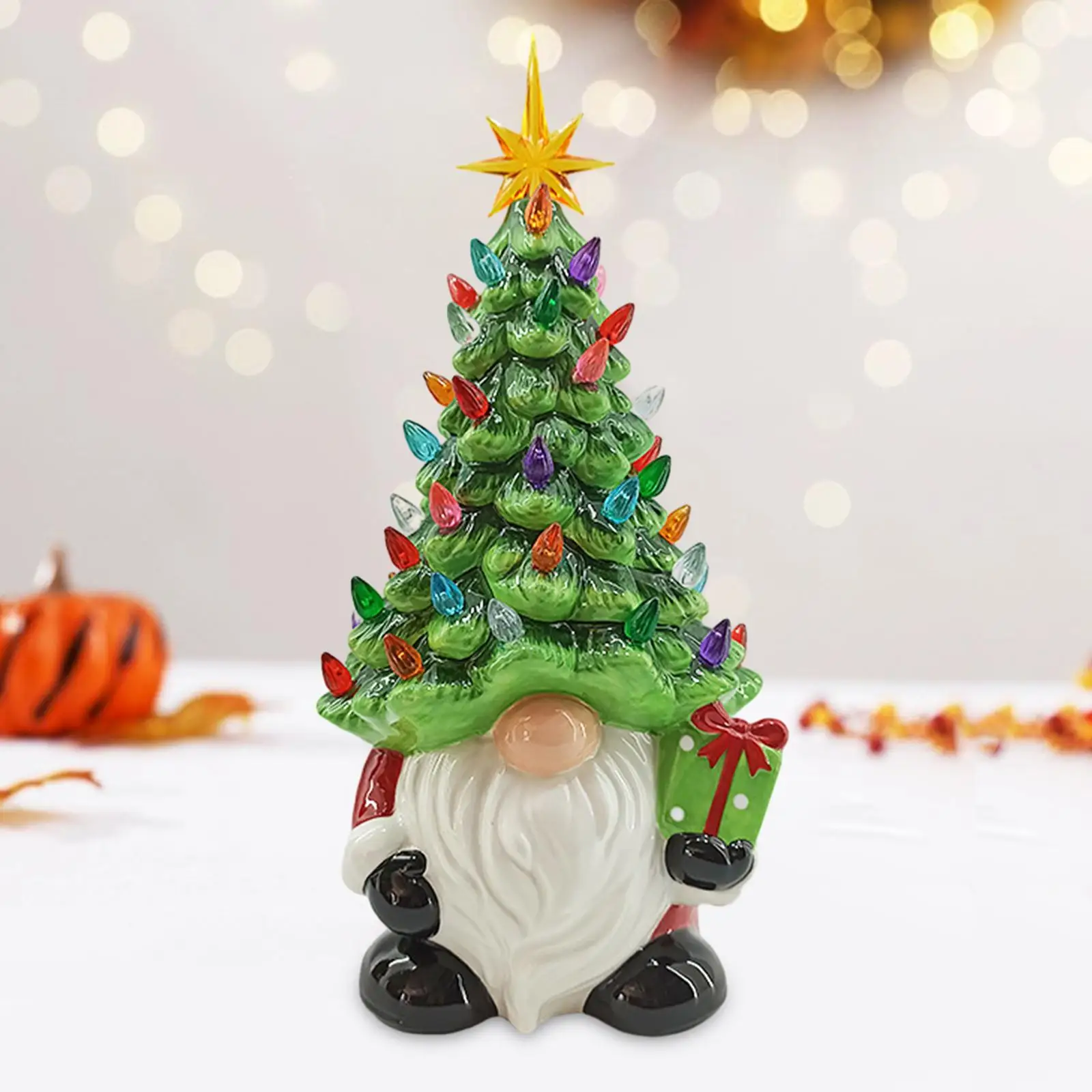 

Статуэтка из смолы на батарейках, Настольная подсветка для шкафа, Рождественская Статуэтка гнома