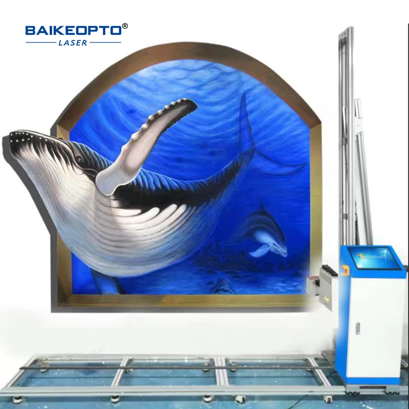 

CMYK односторонний DX7 экологически чистый настенный принтер 3D вертикальный настенный принтер