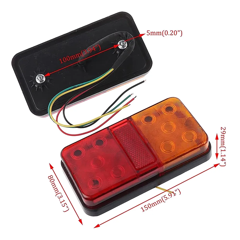 2 шт. 12 В 10 светодиодов