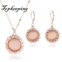jewelry sets trendy luxury necklace earrings wedding jewelry sets for brides chain