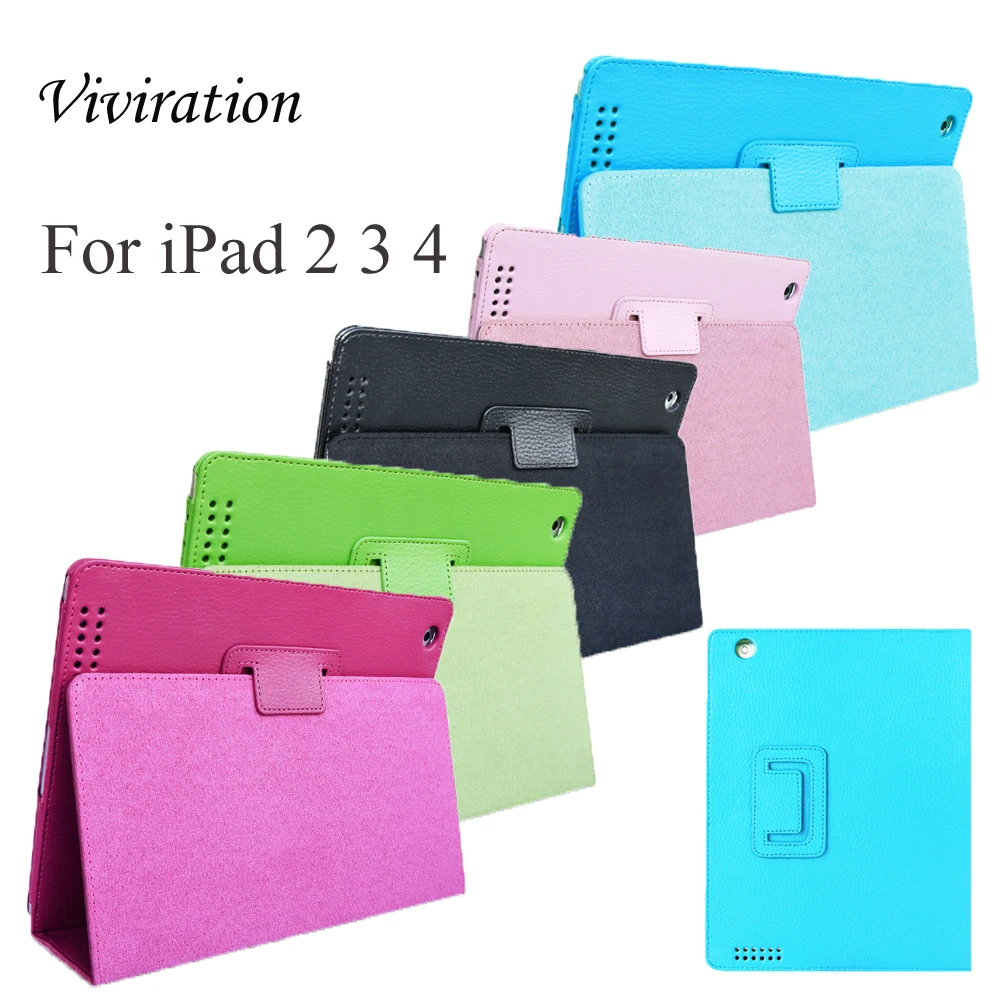 

Tablet Accessories New Tablet PU Leather Smart Cover Case For 9.6" Inch iPad 2 3 4 4th Hard Auto Wake UP Magnetic Fold Shell