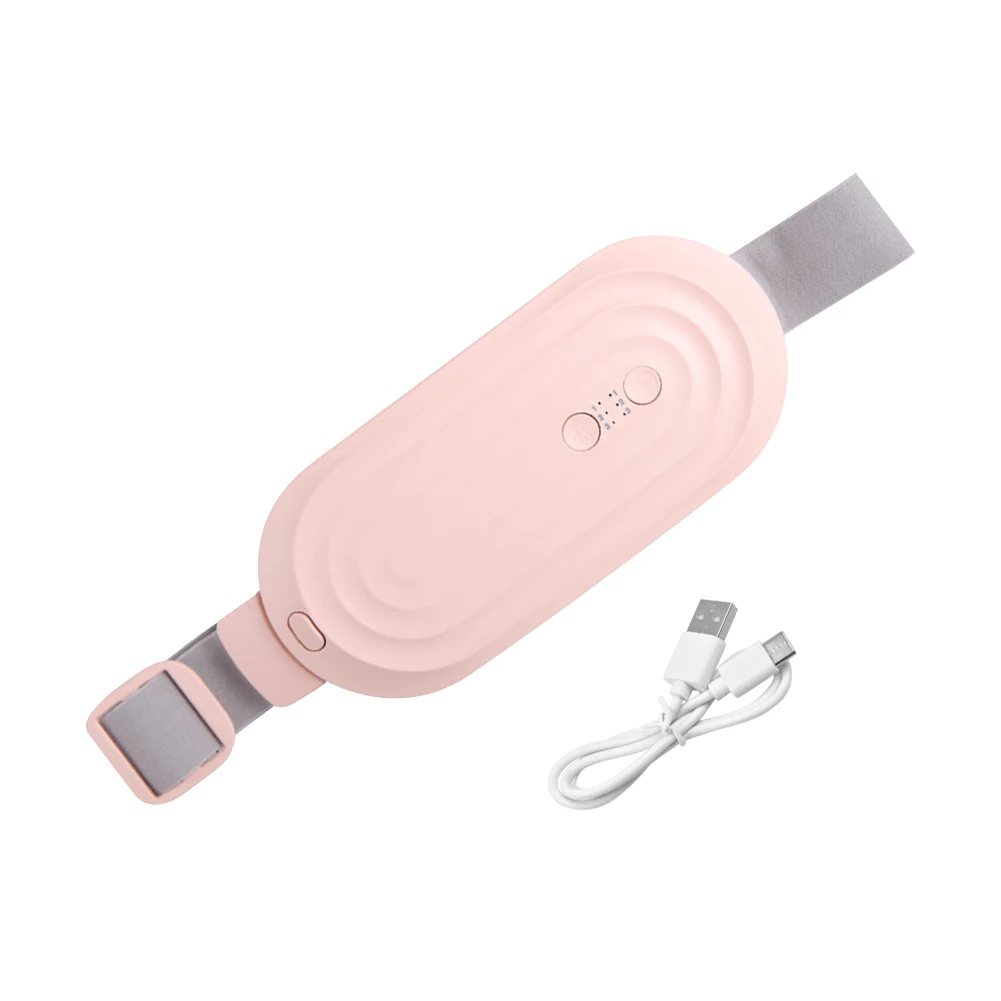 

Portable Electric Pain Relief Waist Belt 3 Vibration Modes Back Belly Menstrual Heating Pad Cordless Home Office Massage Warm