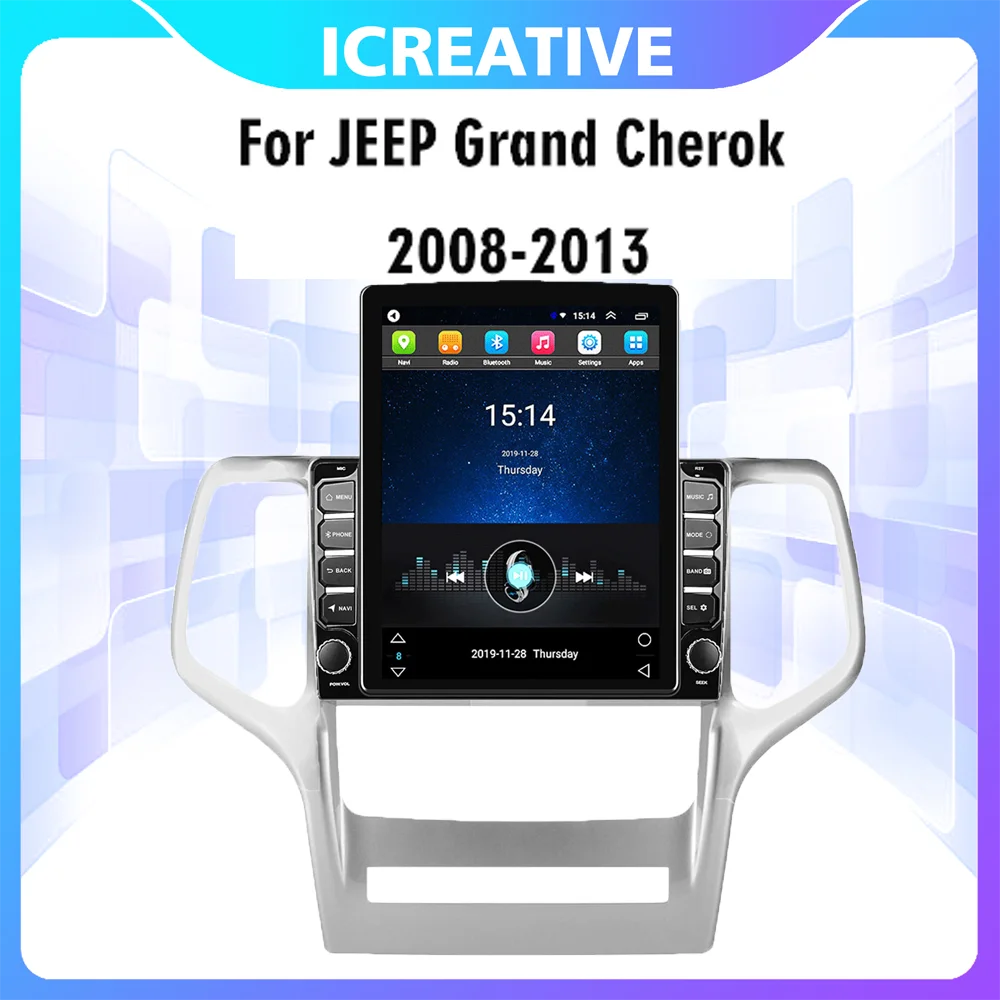 

Car Multimedia Player 4G Carplay 2 Din 9.7" Tesla Screen For Jeep Grand Cherok 2008-2013 GPS Navigator Android Autoradio Stereo