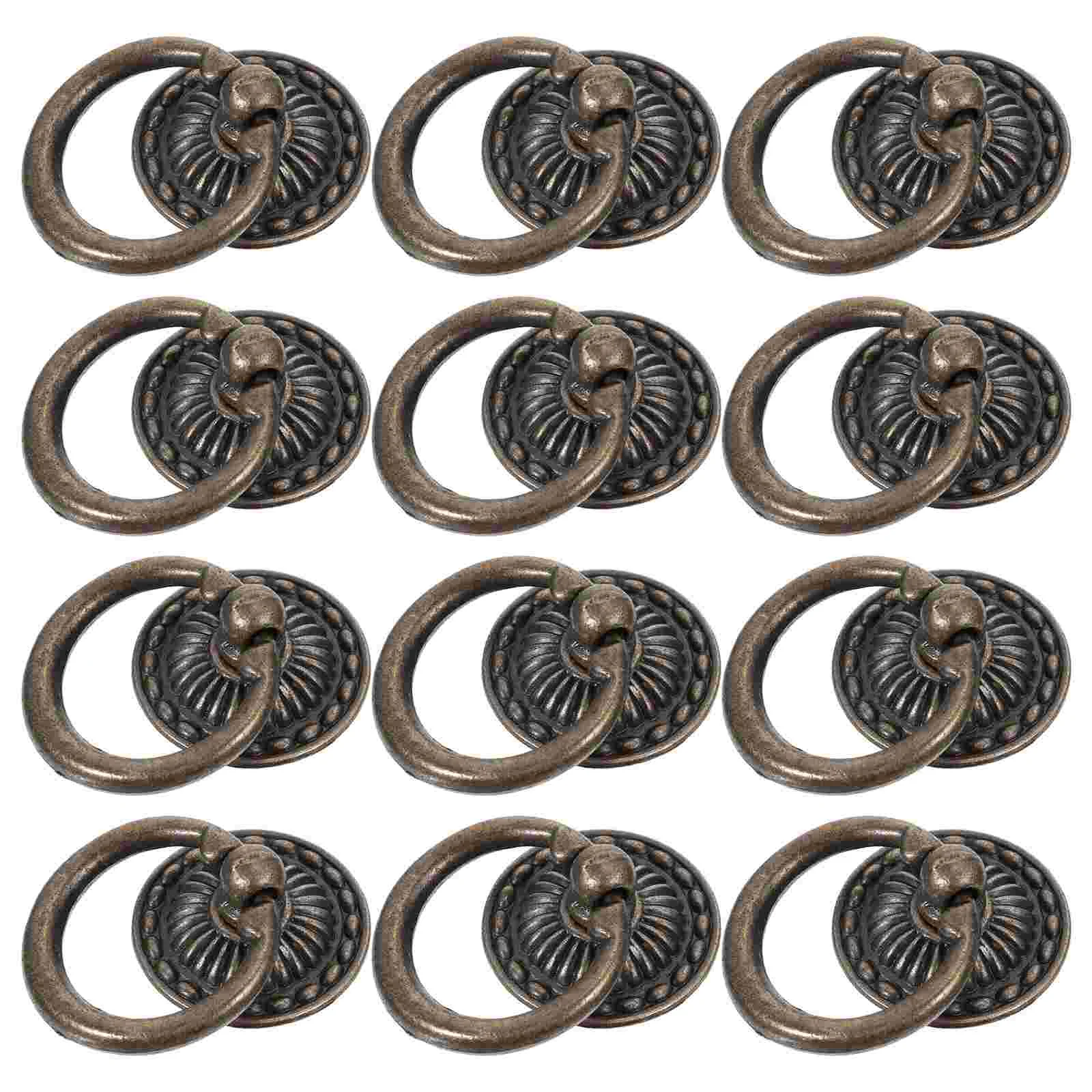 

Doorhandle Cabinet Ring Knobs Drawer Chinese Knob Vintagecupboardreplacement Knocker Wardrobe Retro Closet Traditional
