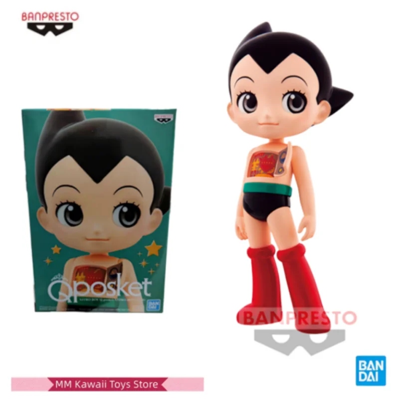 Фото Bandai оригинальная детская фигурка героя мультфильма Astroboy, игрушечная кукла, Коллекционная модель, игрушка, украшение, подарки №1