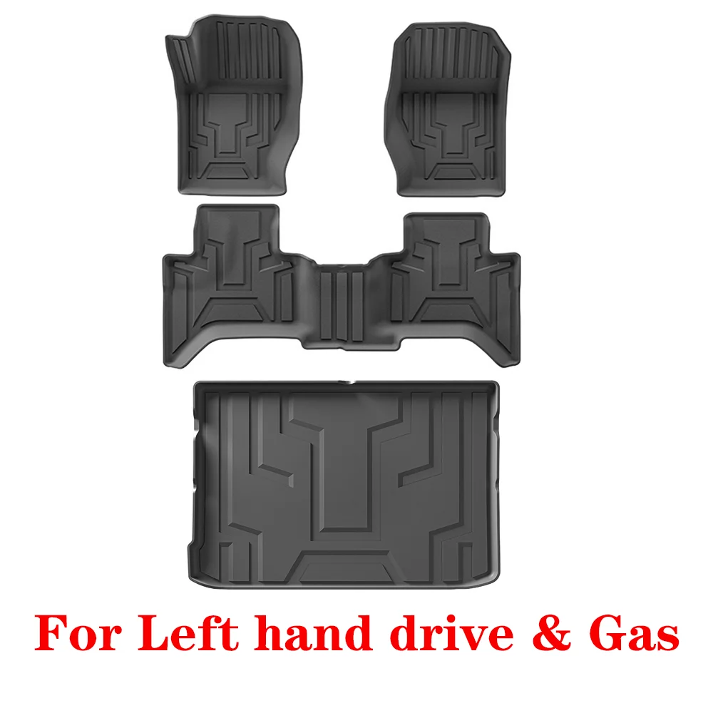 

Для GWM WEY TANK 300 2025 года Напольные коврики из ТПЭ (только для газа), левый водитель, водонепроницаемый полный комплект ковриков для багажника и грузового вкладыша с левым рулем