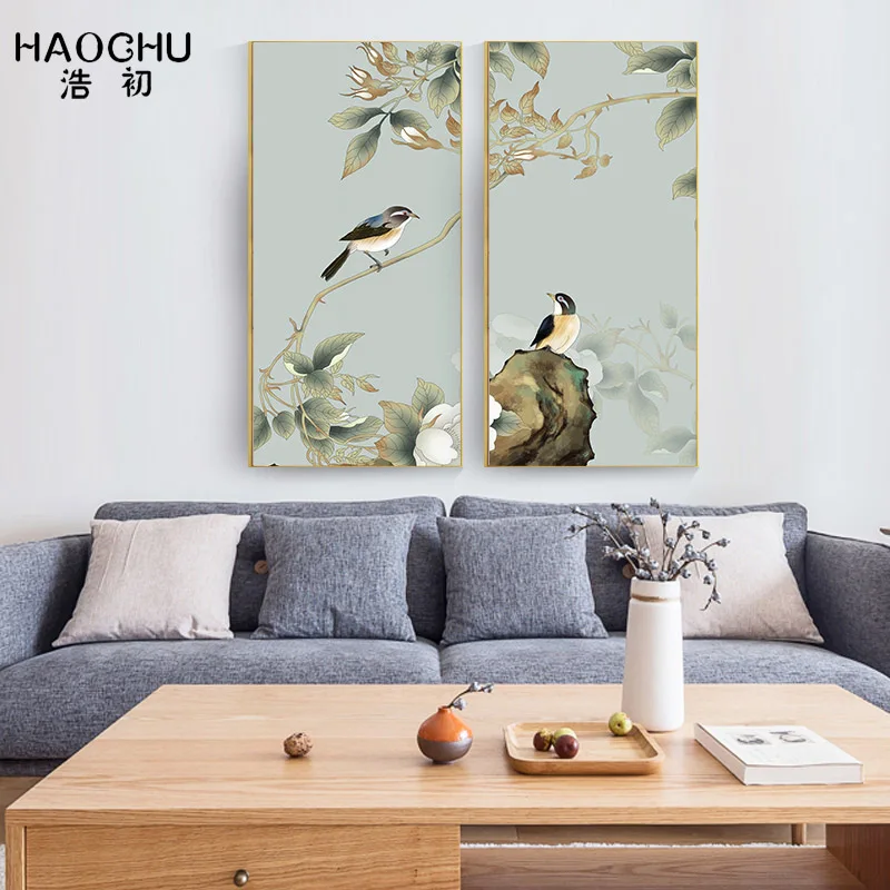 

HAOCHU pastoral Bird Bedroom Bedroom Decor Poster Canvas Printing for Living Room Art Oil Painting Home Decor Print Painting