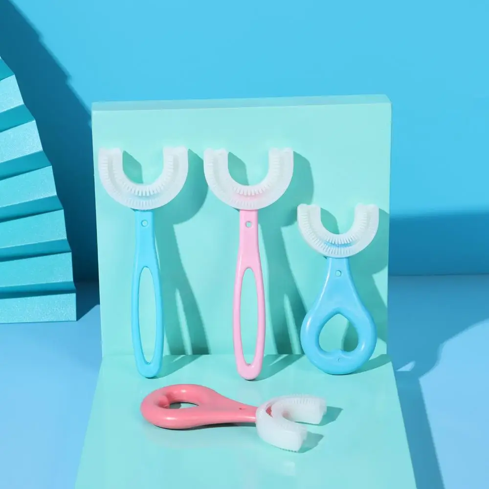 

Kids U-shape Toothbrush Childrens Silicone 360° Thorough Cleaning Teeth Brush Mini Convenient Tooth Wash for 2-12 Years