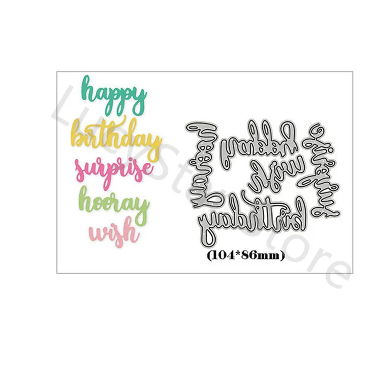 

Letter Text Metal Cutting Die Scrapbook No Stamps DIY Journal Photo Album Decoration Template Crafts Embossing 2022 New Arrivals