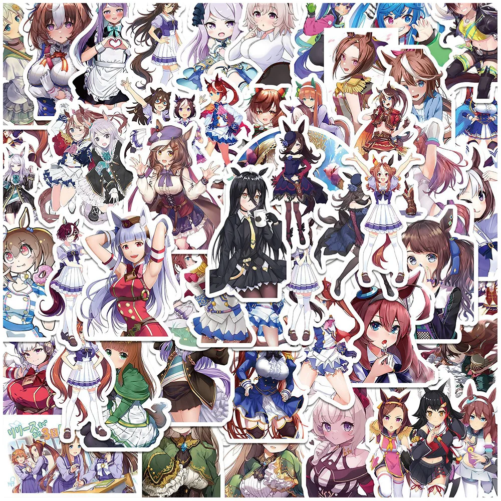 

10/30/50pcs Pretty Derby Anime Graffiti Stickers for Kids Toys DIY Graffiti Luggage Laptop Phone Case Cute Cartoon Sticker Decal