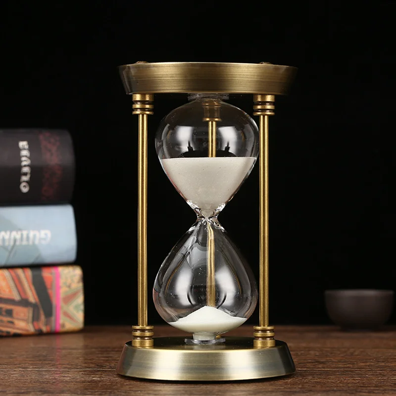 

15/30/60 minutes European home time hourglass timer countdown creative retro decoration transparent glass learning restaurant