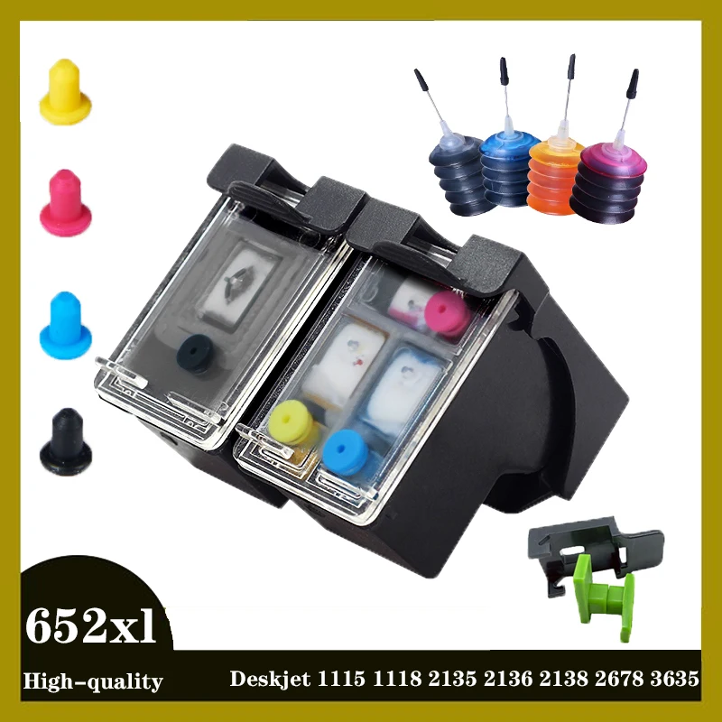 

Восстановленный картридж HP 652 652XL для HP Deskjet 1115 1118 2135 2136 2138 2678 3635 3638 3838 4535 4536 4538