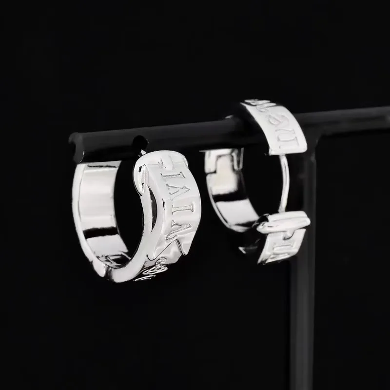 

Exquisite Fashion Belt Buckle Round Earrings Men and Women Personality Trend - Accessories Banquet Party Unisex Jewelry