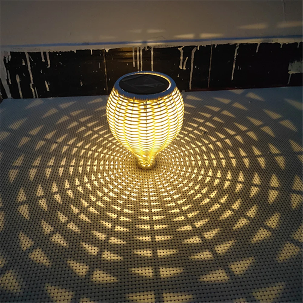 

Handmade creative rattan solar lawn projection lamp garden hanging lamp festival lantern lawn lamp decoration courtyard hedge