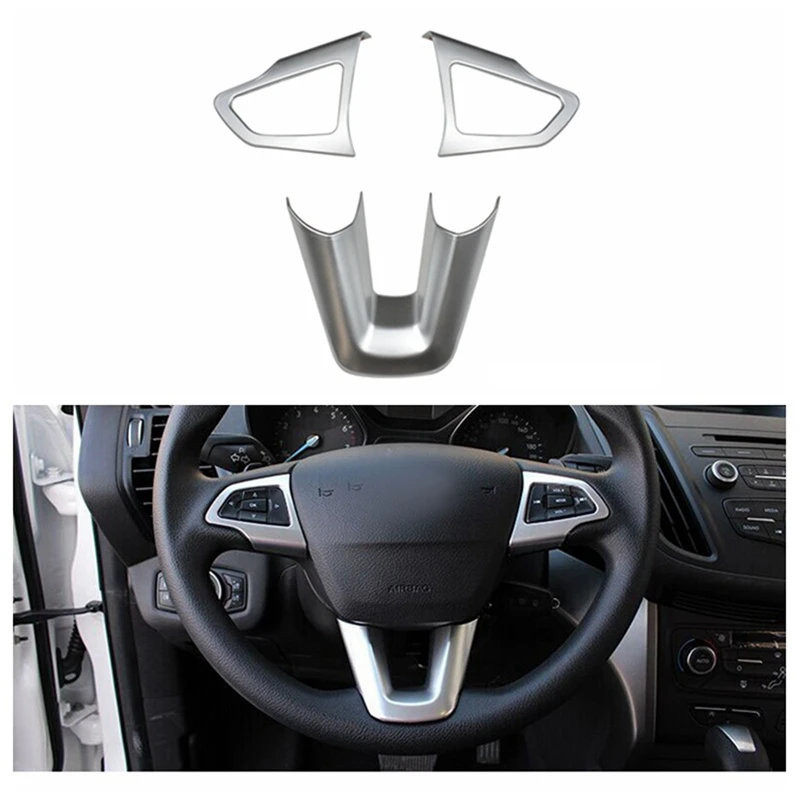 Защитная крышка рулевого колеса автомобиля наклейка для Ford Kuga Escape 2017 аксессуары