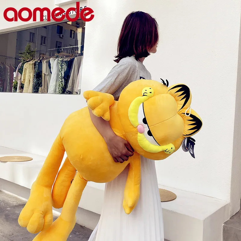 95cm Cute Soft Garfield Plush Toys Office Nap Stuffed Animal Pillow Home Comfort Cushion Christmas Gift Doll for Kids Girl