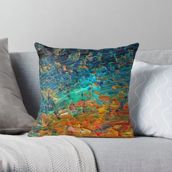 

Eternal Tide 2 Bold Rainbow Colorful Dee Printing Throw Pillow Cover Car Cushion Anime Soft Fashion Office Pillows not include