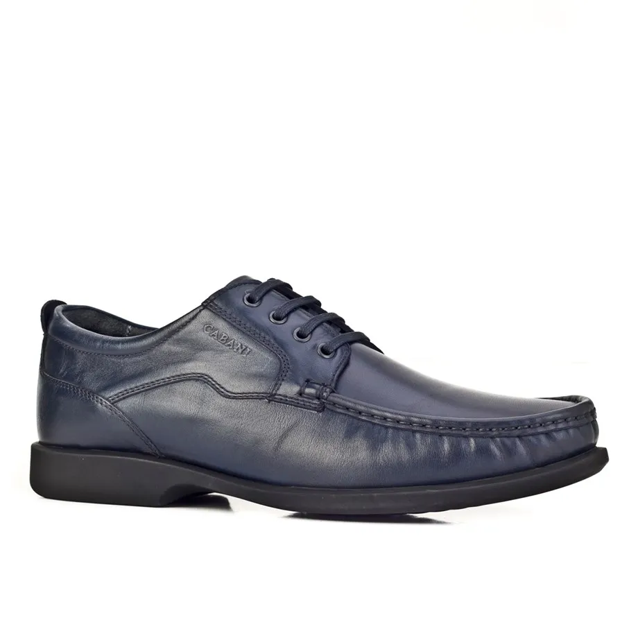 

Genuine Leather Navy Blue Lace-Up Men Casual Shoes