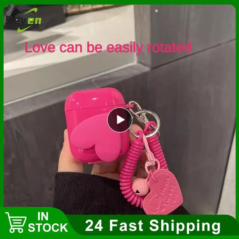 

High Quality Convenient Earphone Shell Silicone Protective Cover Heart Pendant Fashionable Durable For Air Pods Elegant