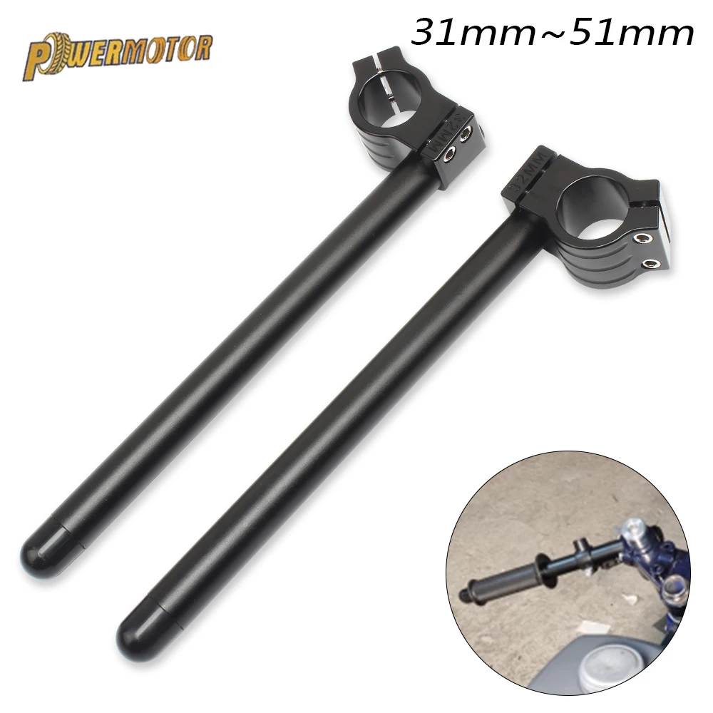 

Universal Racing Adjustable CNC 31 32 33 35 36 37 39 41 43 50 51 MM Clip On Ons Fork Handlebars Handle Bar Cafe Racer Motorcycle