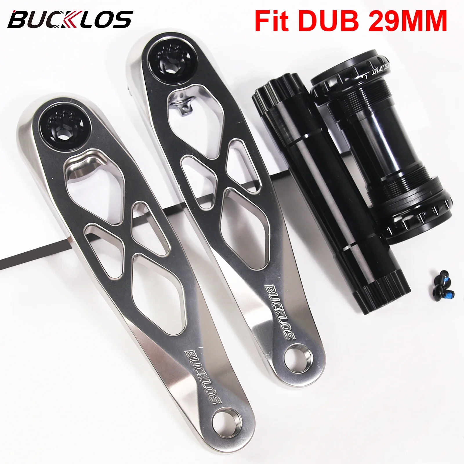 Фото BUCKLOS эндуро велосипедные шатуны для Sram DUB 170 мм сверхлегкий велосипедный шатун 29 мм Boost BSA BB68/73 мм нижний кронштейн часть шатуна №1