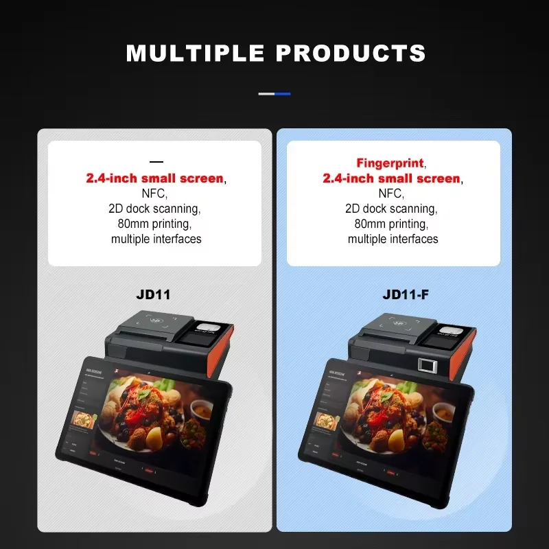 Функция Munti 11-дюймовый POS-терминал Android 12 с 80-миллиметровым принтером Loyverse Desktop POS 4G