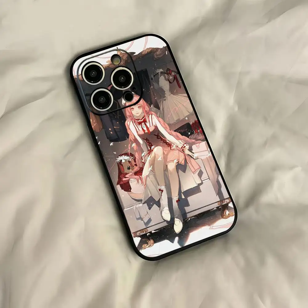 Фото Чехол для телефона Infinity Nikki с милым дизайном для iPhone 17 16 15 14 13 12 11 Plus Mini Pro Max, мягкий черный ударопрочный чехол. №3