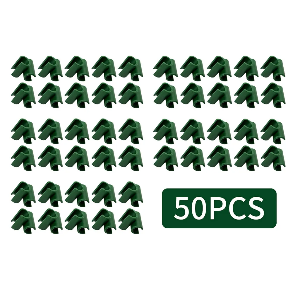 

50pcs Plant Trellis Connector Clip Stake Clips For Fixed Garden Frame Rod Gardening Pillars Fixed Clamp Adjustable Fastener Rack