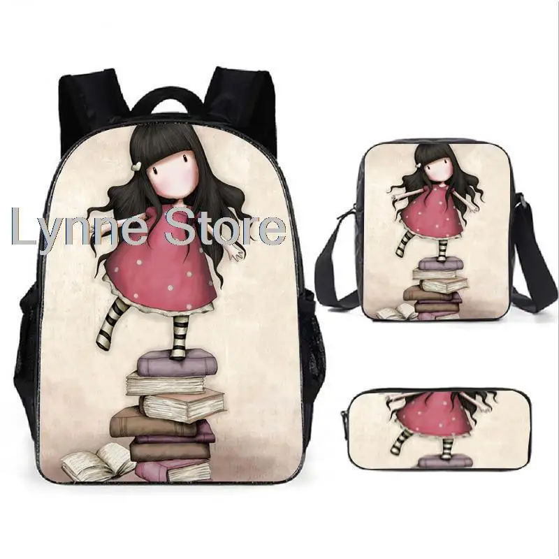 2023 Coque Art Cartoon Santoro Gorjuss Anime Children Backpack Kids pencil bags stationery box laptop mochila children Gifts