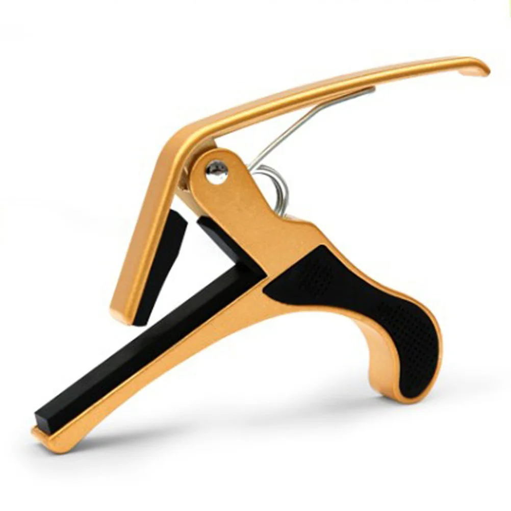 

Guitar Capo Tune Professional Zinc Alloy Trigger Tuner For Acoustic Electric Ukulele Bass ( Golden )