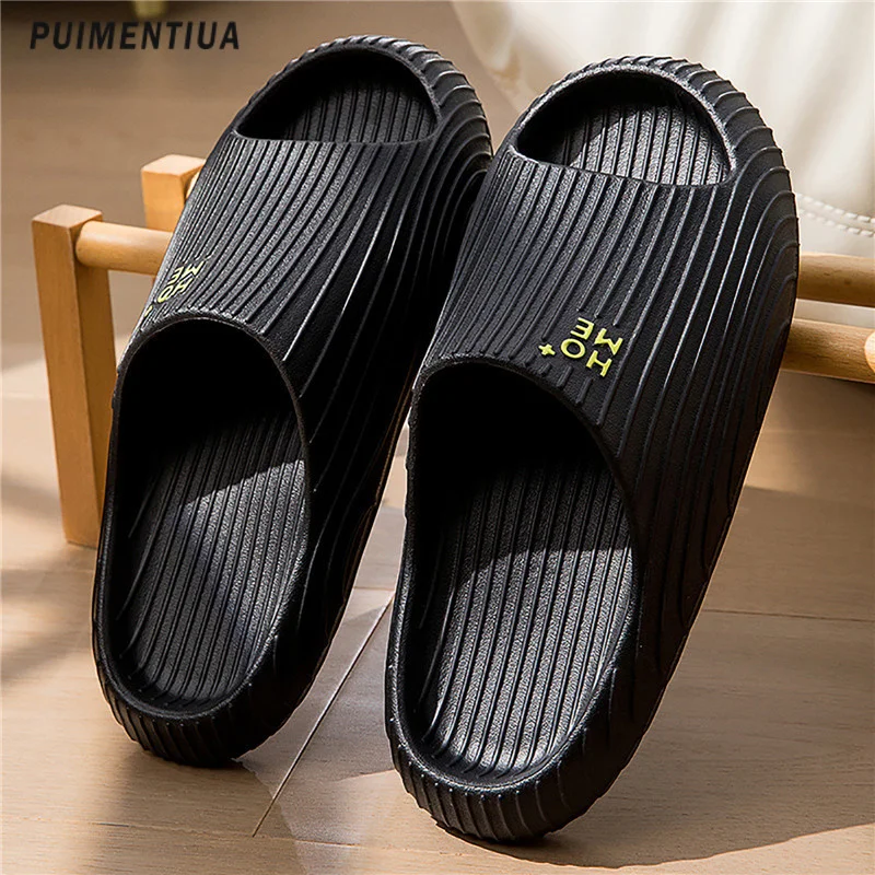

Summer Outdoor Men's Slippers Women Home Slippers Indoor Bath Non Slip Flip Flops Couple Sandals Clouds Thick Platform Slides