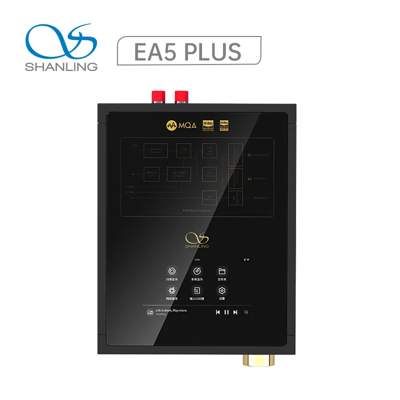 SHANLING EA5 PLUS AKM AK4493EQ Настольный стример Android Системный плеер ЦАП Усилитель для