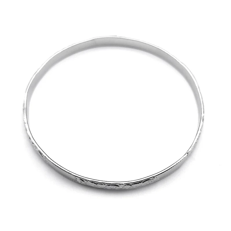 Минималистичный браслет из нержавеющей стали с резьбой для женщин и мужчин
