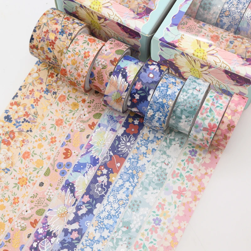 Маскировочная лента черного и золотого цвета диаметром 4 м 9 шт./компл. кавайная