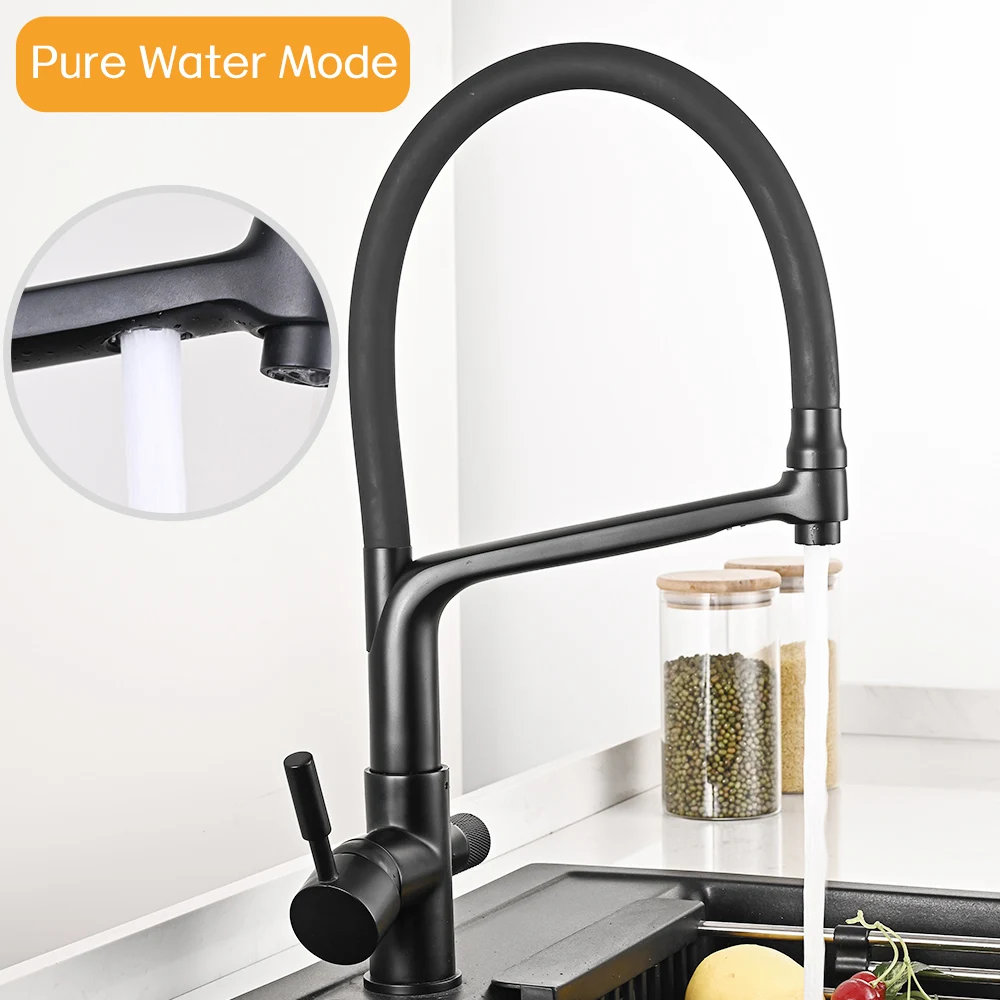 

Filtered Kitchen Faucet Kitchen Sink Faucet gourmet Dual Spout Filter Faucet Mixer 360 Rotation Purification Kitchen Mixer Taps