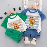 wnxx babyclothestoddlerboyclothes 0 5 years old summer short sleeved shorts suit baby printed shirt casual shorts two piece suit