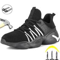 new brand safety shoes men dropshipping work shoes indestructible work sneakers male work shoes breathable unisex security shoes