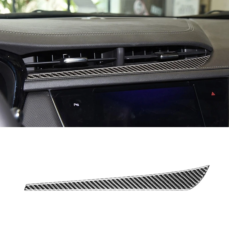 

NEW-Central Air Outlet Vent Decorate Cover Trim Decal Carbon Fiber For Cadillac XT5 2016 2017 2018 2019 2020 Accessories