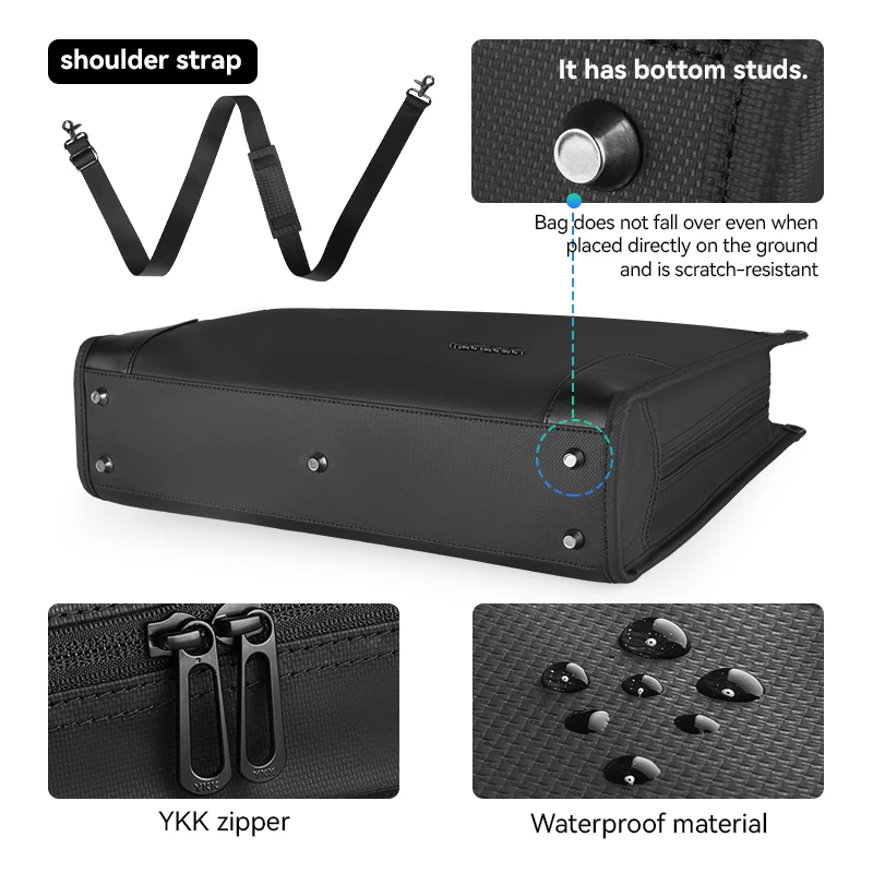 Мужская офисная сумка Mark Ryden деловая через плечо кожаный портфель