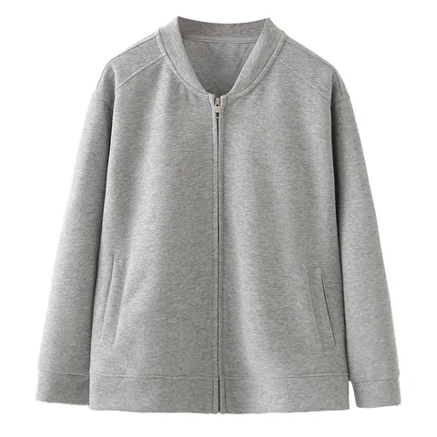 XXXXL модная женская бейсбольная куртка больших размеров, осень 2023, новое простое однотонное пальто на молнии 8228